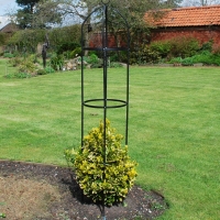 Suport Flori pentru Gradina, Forma de Obelisc, din metal, 190 x 39 cm, Kingfisher, WGO